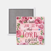 ああ味と主が良い詩篇34:8 マグネット (正面/裏面)