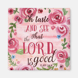 ああ味と主が良い詩篇34:8 マグネット