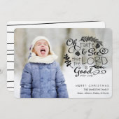 ああ味と参照聖なる書物、 経典詩クリスマスフォト シーズンカード (正面/裏面)
