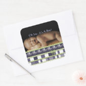 ああ喜び…男の子だ!あなたのベビー写真にシール スクエアシール (封筒)