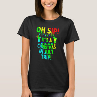 ああ園七月旅行休暇のクリスマスだおもしろい Tシャツ