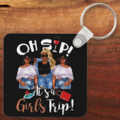 ああ園女子の旅おもしろいワインパーティーブラックウォーム キーホルダー (裏面)