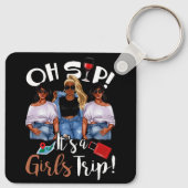 ああ園女子の旅おもしろいワインパーティーブラックウォーム キーホルダー (裏面)