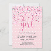 ああ女の子の赤ちゃんシャワー、招待 招待状 (正面)