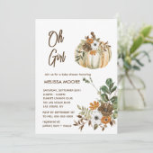 ああ女の子小さなカボチャは赤ちゃんシャワーの途中にある 招待状 (スタンド正面)