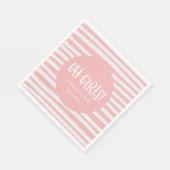 ああ女の子、ツインベビーシャワーパーティーナプキン スタンダードランチョンナプキン (角)