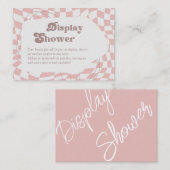 ああ女の子!ピンク市松模様に |ギンガムディスプレイシャワー エンクロージャーカード (正面/裏面)