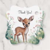 ああ女の子：リトルディアファウンガールベビーシャワー フェイバータグ (裏面)