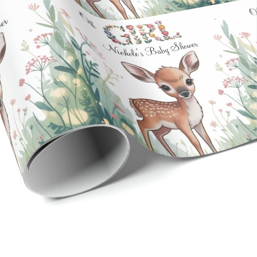 ああ女の子：リトルディアファウンガールベビーシャワー ラッピングペーパー (ロールコーナー)