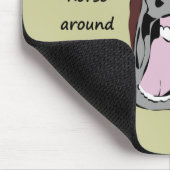 ああ干し草ののまわりに馬おもしろい引用文おもしろい馬 マウスパッド (コーナー)