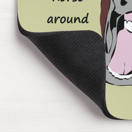 ああ干し草ののまわりに馬おもしろい引用文おもしろい馬 マウスパッド (コーナー)