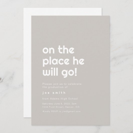 ああ彼が行く場所はパーティの招待状 招待状 (正面/裏面)