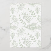 ああ押されたおもしろい金ゴールド |緑 |クリスマスフォト 箔シーズンカード (裏面)