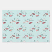 ああ時間が飛ぶレトロな飛行機男の子の誕生日 ラッピングペーパーシート (正面2)