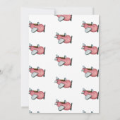 ああ時間が飛ぶレトロな飛行機男の子の誕生日 招待状 (裏面)