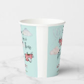 ああ時間が飛ぶレトロな飛行機男の子の誕生日 紙コップ (右)