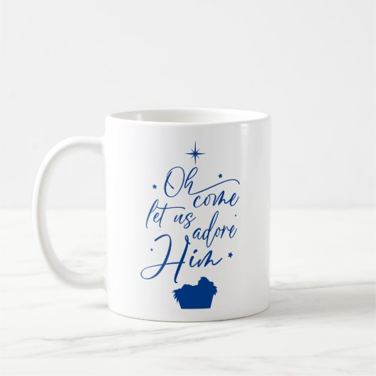 ああ来あ彼の出生クリスマス コーヒーマグカップ (左)