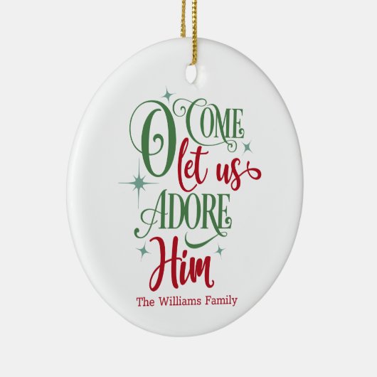 ああ来、クリスマスの写真 セラミックオーナメント (右)