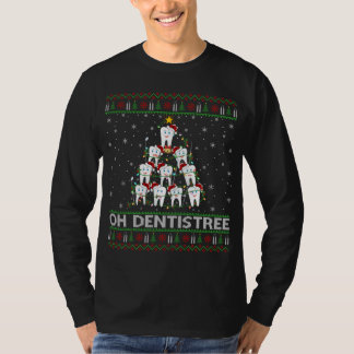 ああ歯列醜いクリスマスライト歯医者Chris Tシャツ