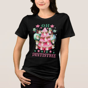 ああ歯磨きクリスマス歯列歯 トライブレンドTシャツ