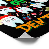 ああ歯科おもしろいクリスマスツリー歯科衛生Xm ポスター (角)