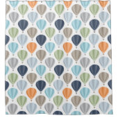 ああ熱気はパターンを風船のようにふくらませます シャワーカーテン (正面)