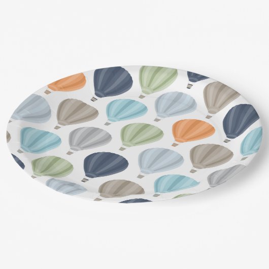 ああ熱気はパターンを風船のようにふくらませます ペーパープレート (アングル)