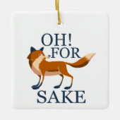 ああ狐の酒 セラミックオーナメント (正面)