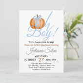 ああ男の子の小さなかぼちゃは赤ちゃんシャワーの途中にある 招待状 (スタンド正面)