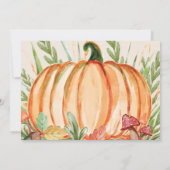 ああ男の子の小さなカボチャは赤ちゃんシャワーの途中にある 招待状 (裏面)