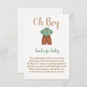 ああ男の子の小さな七面鳥の本ベビーシャワー エンクロージャーカード (正面/裏面)