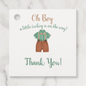 ああ男の子の小さな七面鳥の赤ちゃんシャワー フェイバータグ (正面)