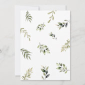 ああ男の子の緑のジャングルサファリ動物の赤ちゃんシャワー 招待状 (裏面)