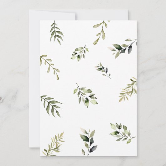 ああ男の子の緑のジャングルサファリ動物の赤ちゃんシャワー 招待状 (裏面)