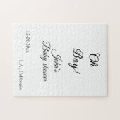 ああ男の子の赤ちゃんシャワー名を追加する日付年会開催日 ジグソーパズル (横)