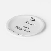 ああ男の子の赤ちゃんシャワー名を追加する日付年会開催日 ペーパープレート (アングル)