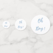 ああ男の子の赤ちゃんシンプルシャワー紙吹雪 コンフェッティ (裏面)