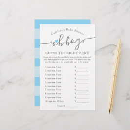 ああ男の子は正しい価格を推測ブルーベビーシャワーゲーム