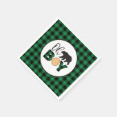 ああ男の子は緑のバッファロープライド赤ちゃんシャワー スタンダードカクテルナプキン (角)