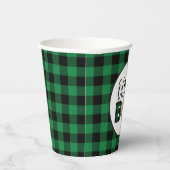 ああ男の子は緑のバッファロープライド赤ちゃんシャワー 紙コップ (右)