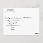 ああ男の子ひげ赤ちゃんシャワーありがとうポストカード ポストカード (裏面)