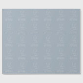 ああ男の子ほこりっぽい青い赤ちゃんシャワー ラッピングペーパー (フラット)