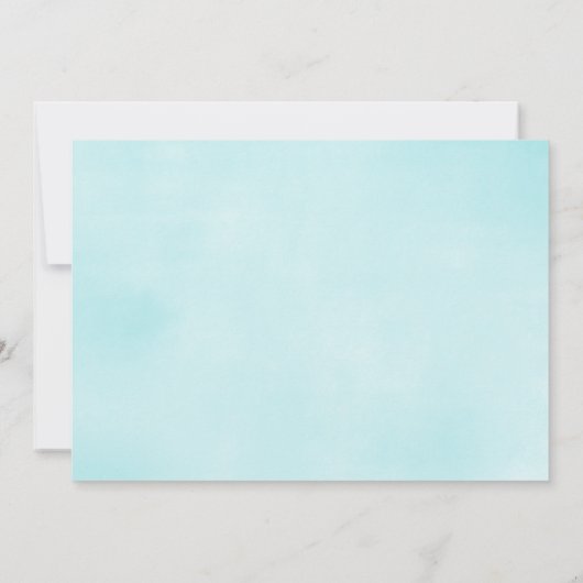 ああ男の子ドナツは赤ちゃんシャワーブルーを振りかける 招待状 (裏面)