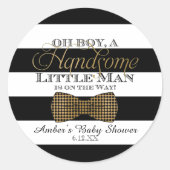 ああ男の子ハンサムな小さな男のシール ラウンドシール (正面)