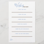 ああ男の赤ちゃんリトルカボチャの願いベビーカード (正面)