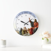 ああ神が時か?おもしろいイエスキリスト時計 ラージ壁時計 (ホーム)