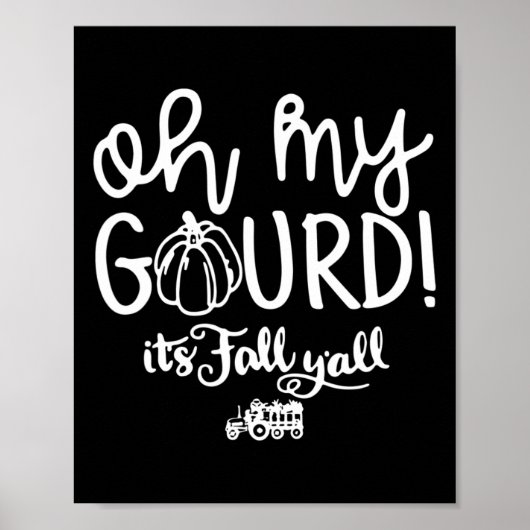 ああ私のグルディオールハロウィーン秋レトロ秋H ポスター (正面)