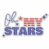 ああ私の星アメリカ国旗 シール (正面)