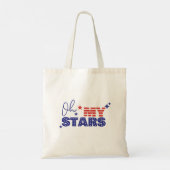 ああ私の星アメリカ国旗 トートバッグ (裏面)
