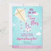 ああ私の時間はカイトサマーガールファースト誕生日 招待状 (正面)